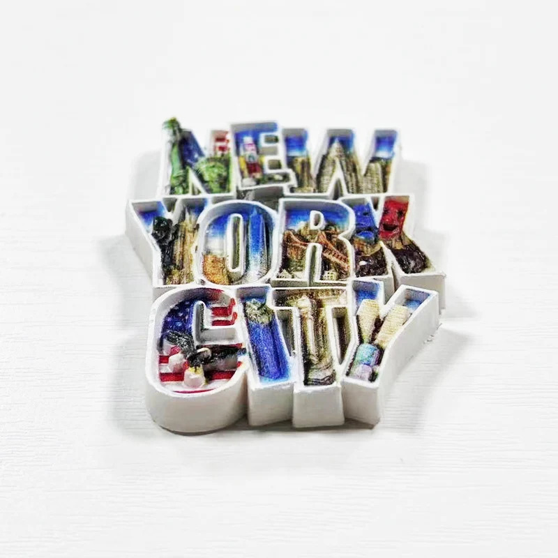 Home Improvement Items - 1個、ニューヨーク、米国旅行土産、ホームインプルーブメント用品、工芸品、ギフト、風景、文字、3Dステレオ冷蔵庫マグネット