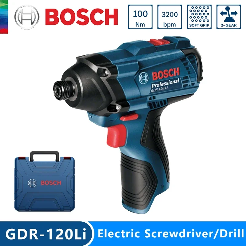 Power Drill Cordless - ボッシュ純正 GDR 120-LI 充電式コードレスインパクトレンチ 100Nm ドライバー