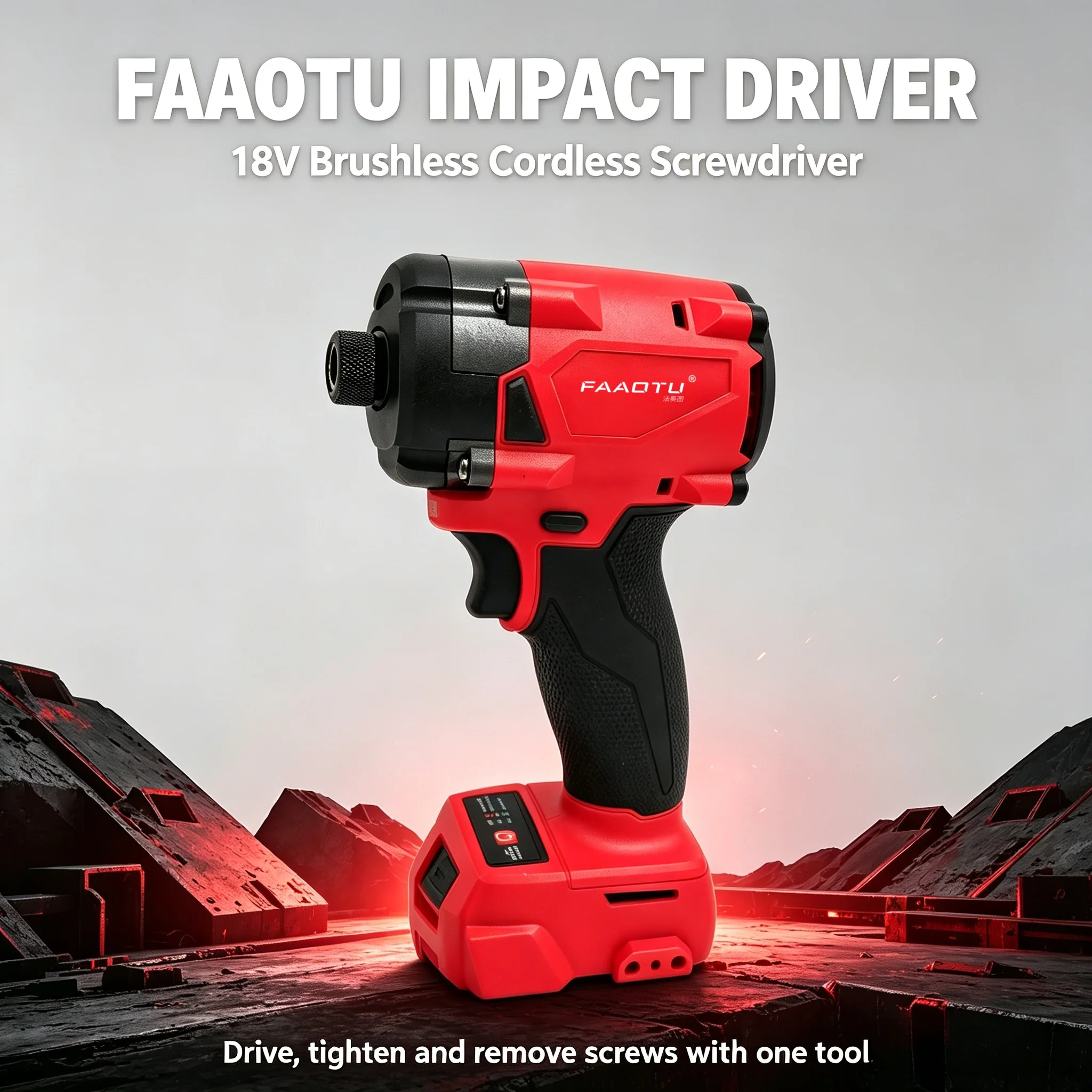Home Improvements - FAAOTU 18V コードレス電動ドライバー、DIY プロジェクトや家の改善に最適な強力な充電式ドライバー