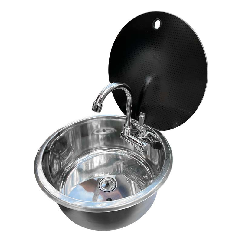 RV用円形シンク 蓋付き キッチン折りたたみ式フリップカバー - Home Improvements のレビューと価格