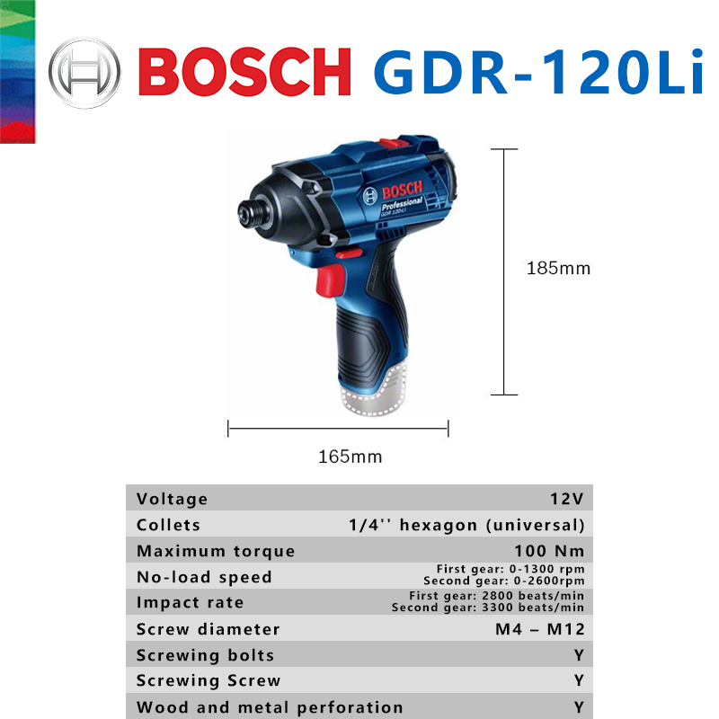 ボッシュ純正 GDR 120-LI 充電式コードレスインパク - Power Drill Cordless のレビューと価格