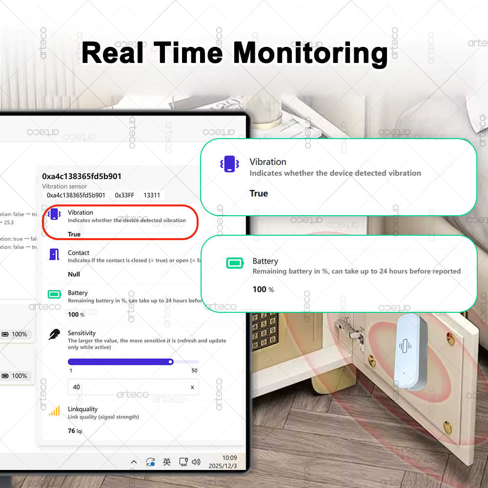 スマート ZigBee 3.0 振動センサー リモートモニタ - Home Improvement Hardware のレビューと価格