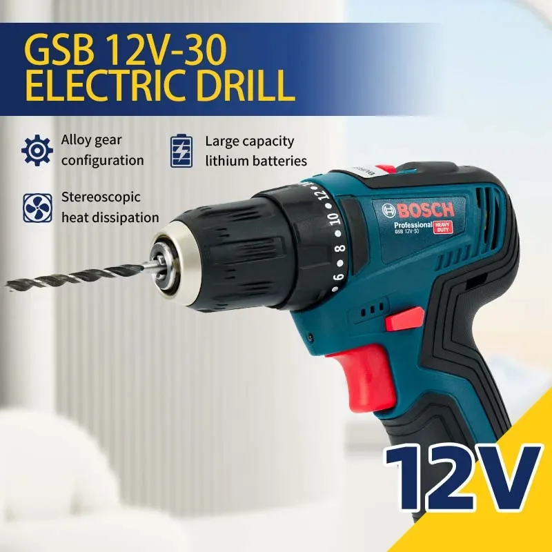 ボッシュ GSB 12V-30 プロフェッショナル電動ドリル - Power Drill Cordless のレビューと価格