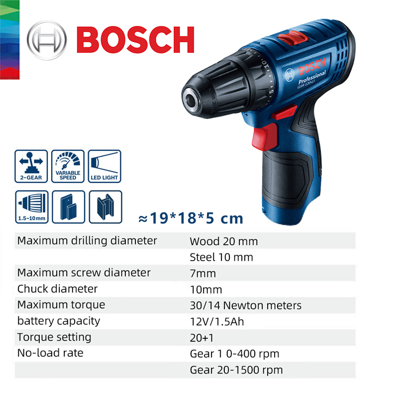 ボッシュ GSR 120-LI 12V リチウム電動ドリル  - Power Drill Cordless のレビューと価格