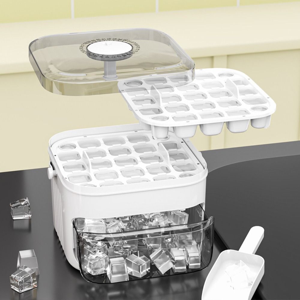 50キューブ製氷機 簡単プレスキャップ付き 二層製氷機 冷蔵 - Home Improvement Mall のレビューと価格