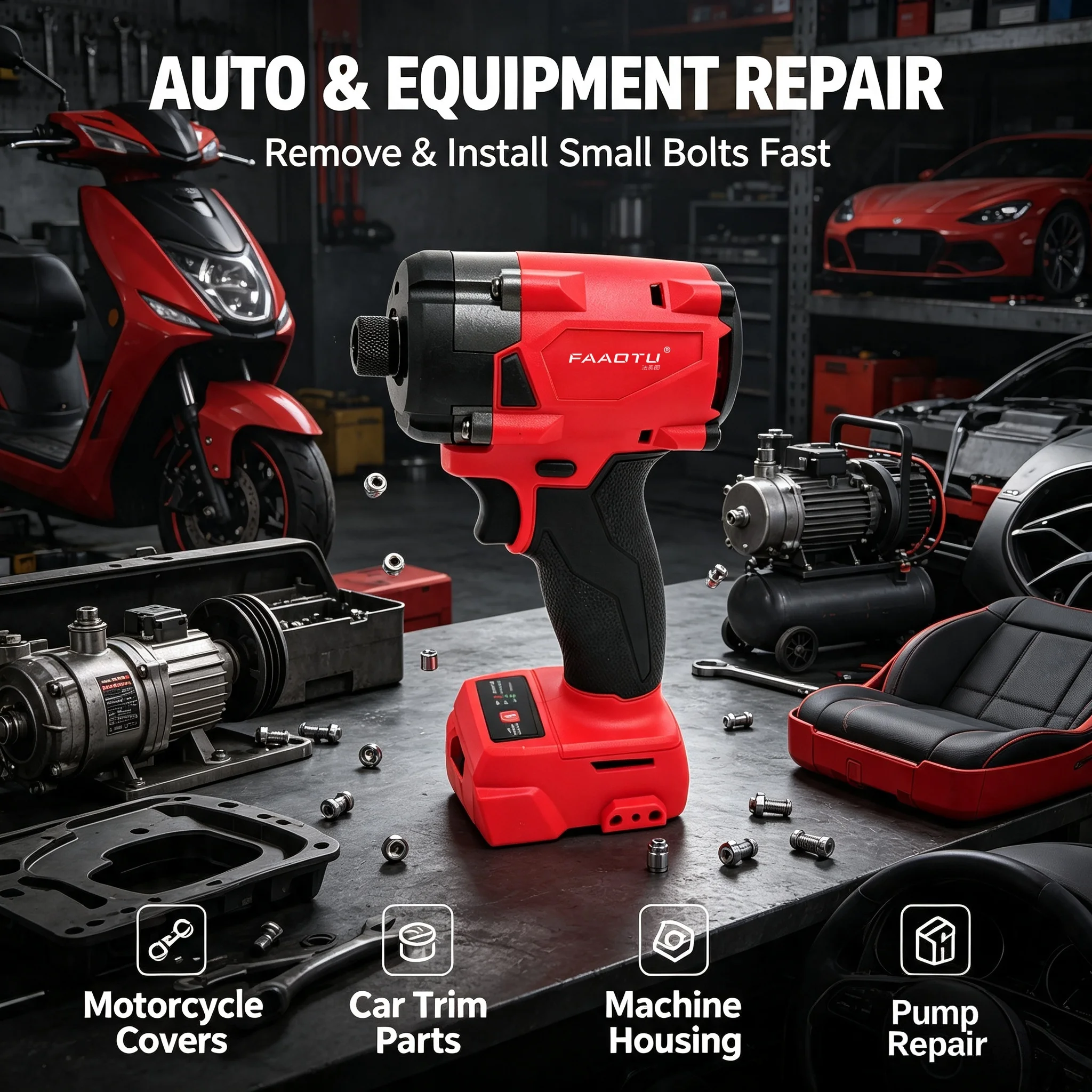 FAAOTU 18V コードレス電動ドライバー、DIY プロ - Home Improvements のレビューと価格