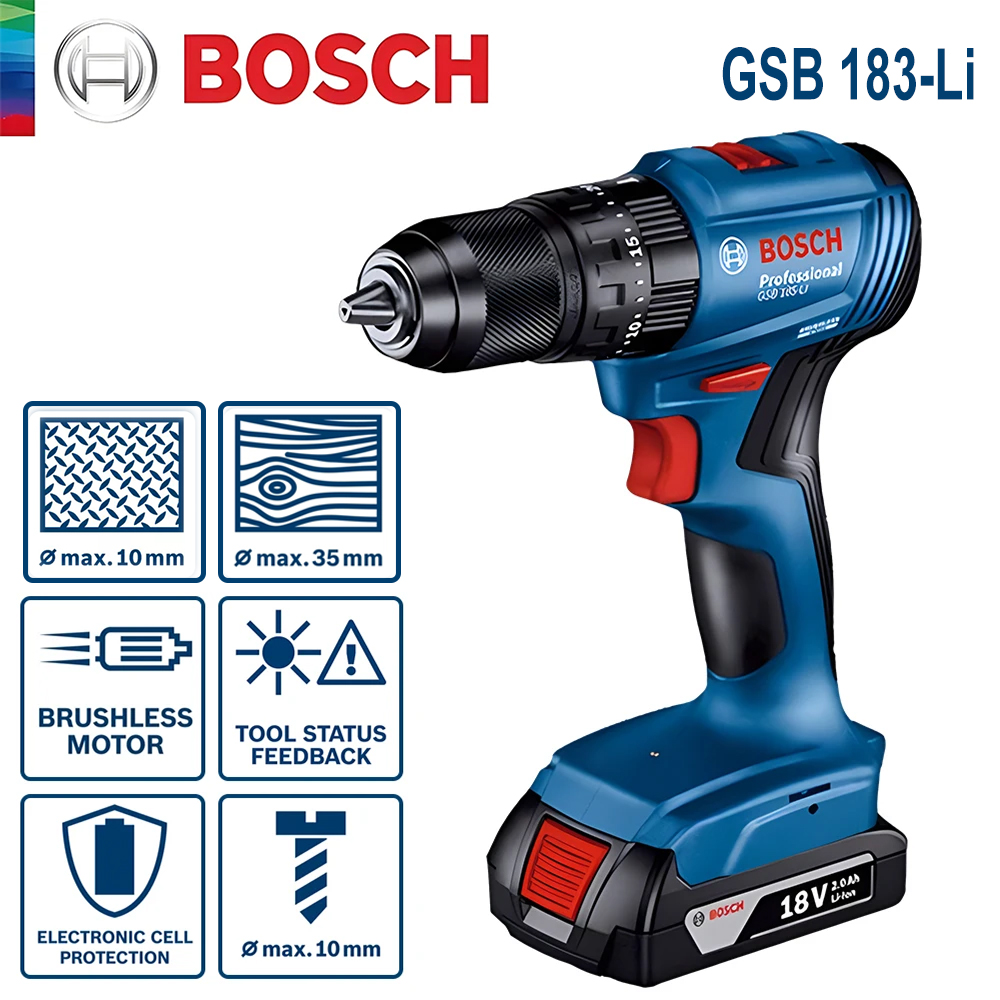ボッシュ GSB 183-LI 電動ドリルドライバー コード - Power Drill Cordless のレビューと価格